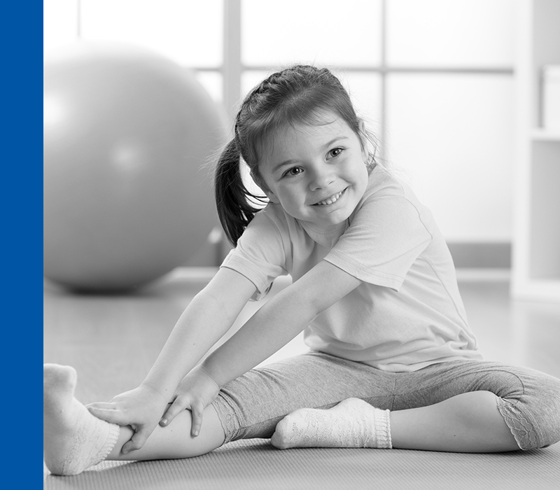 Image of a girl stretching